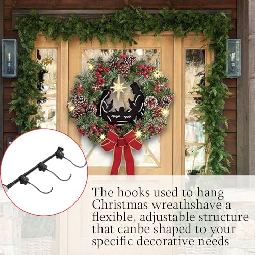 Support guirlande de porte sans perçage ajustable pour suspensions de Noël - 4