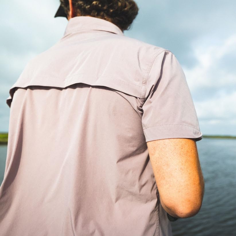 Mossy Oak Men's Tibbee Flex Vent Short Sleeve Button Down Fishing Shirt4