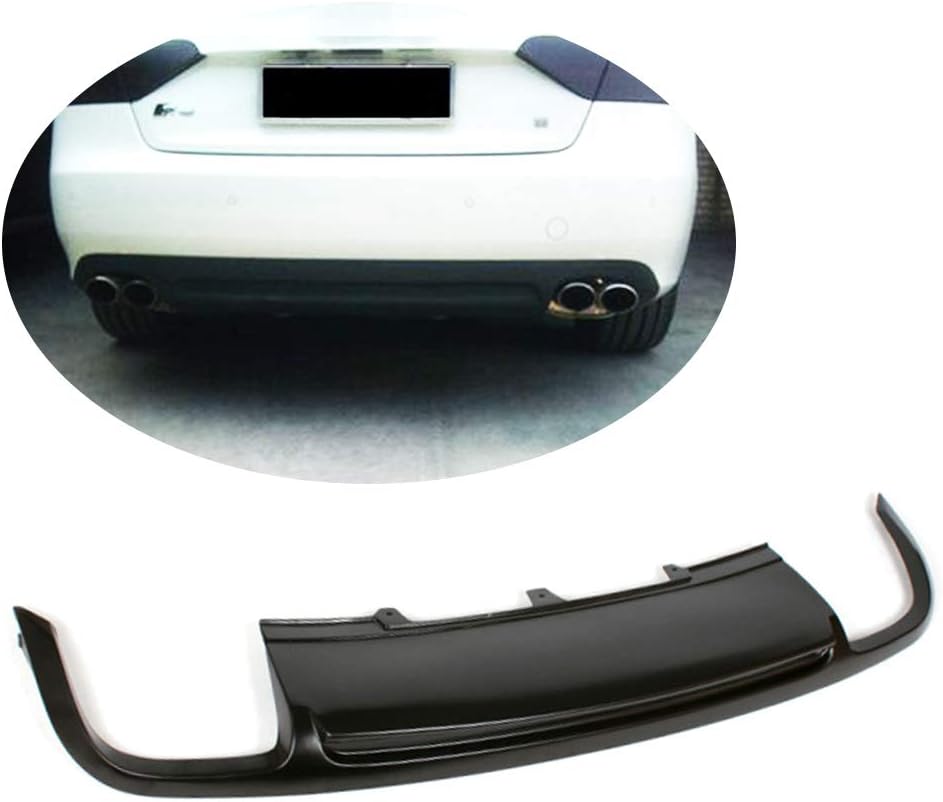Fits for Audi A5 Sportback Non-Sline Non-S5 Pre-Facelift 2008-2011 Customized Black PU Rear Bumper Diffuser Spoiler Body Kit (Without Bright Line)