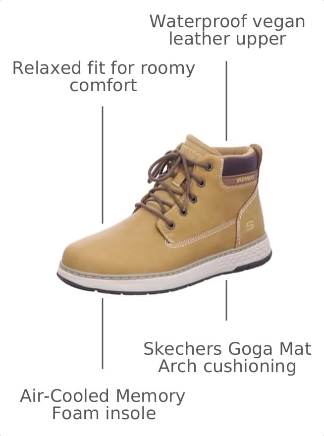 Image of Skechers Men's USA Garlan - Deno Round Toe Waterproof Lace Up