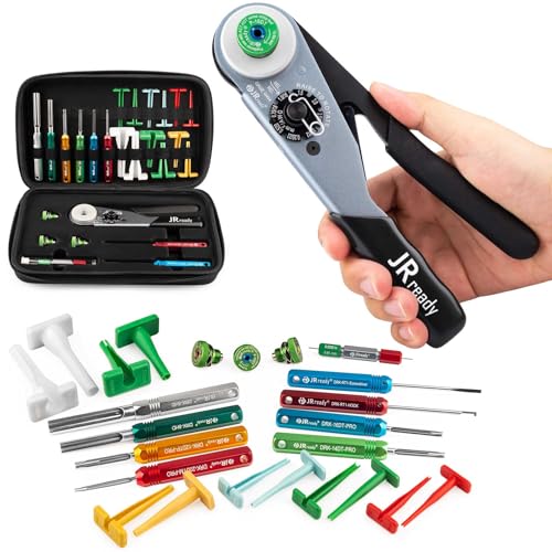 Image of JRready 25Pcs ST2173 Deutsch Connectors Tool Kit, ACT-HDT Crimp Tool for Deutsch Size 12#16#20# Solid Contact Connectors with Deutsch Pin Removal Tools Kit for 4#8#12#16#20# Contacts