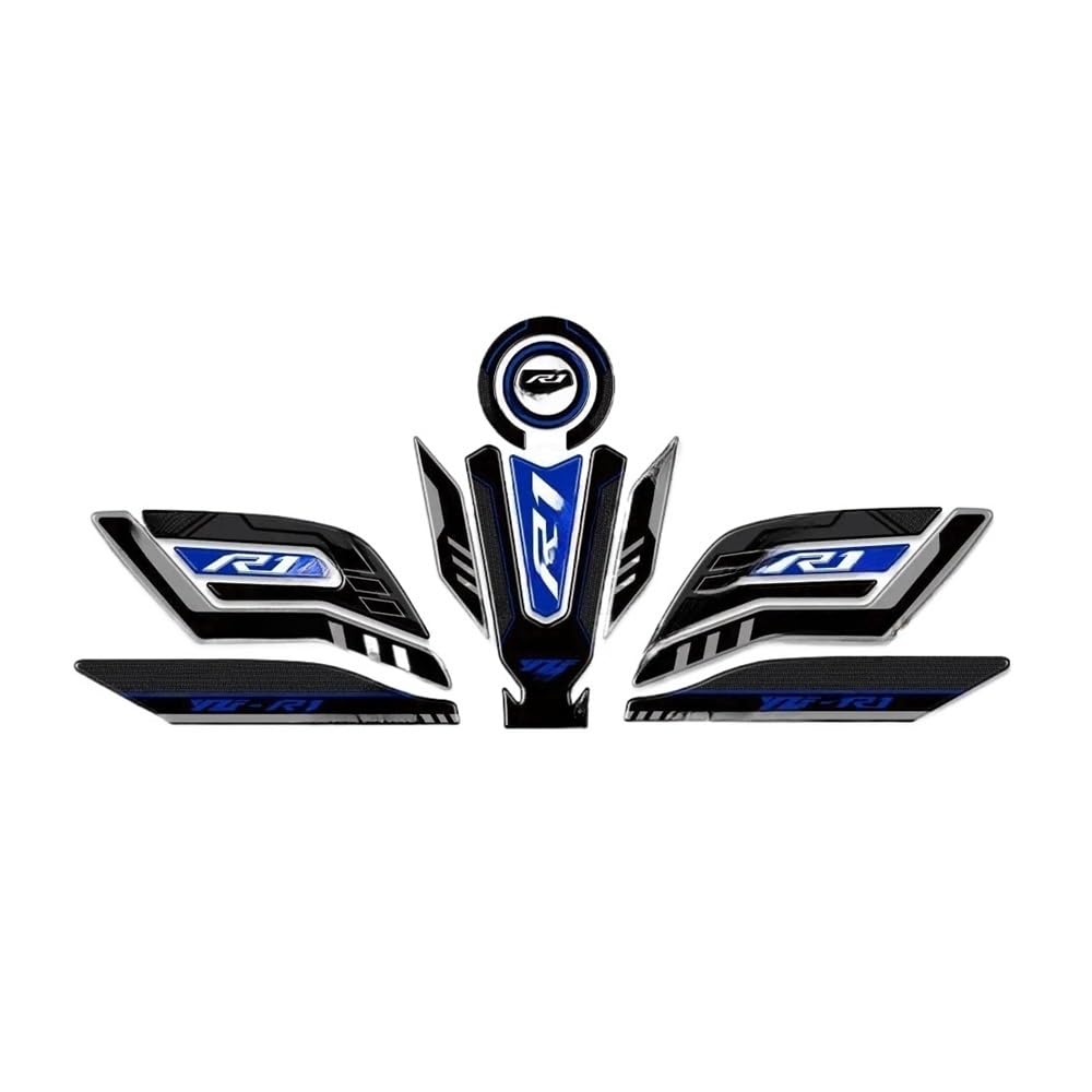 Motorcycle Fuel Tank Pad Stickers Motorcycle Tank Protector Decal Accessories for YZF R1 R1M YZFR1 2015-2023 Traction Fuel Decal Tank