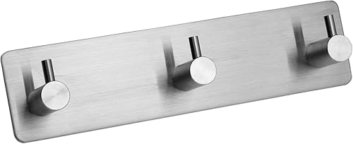 Miniatura 1 de Ganchos autoadhesivos para toallas de baño, ganchos de níquel cepillado para colgar en la pared, ganchos adhesivos para toallas de baño, ganchos de