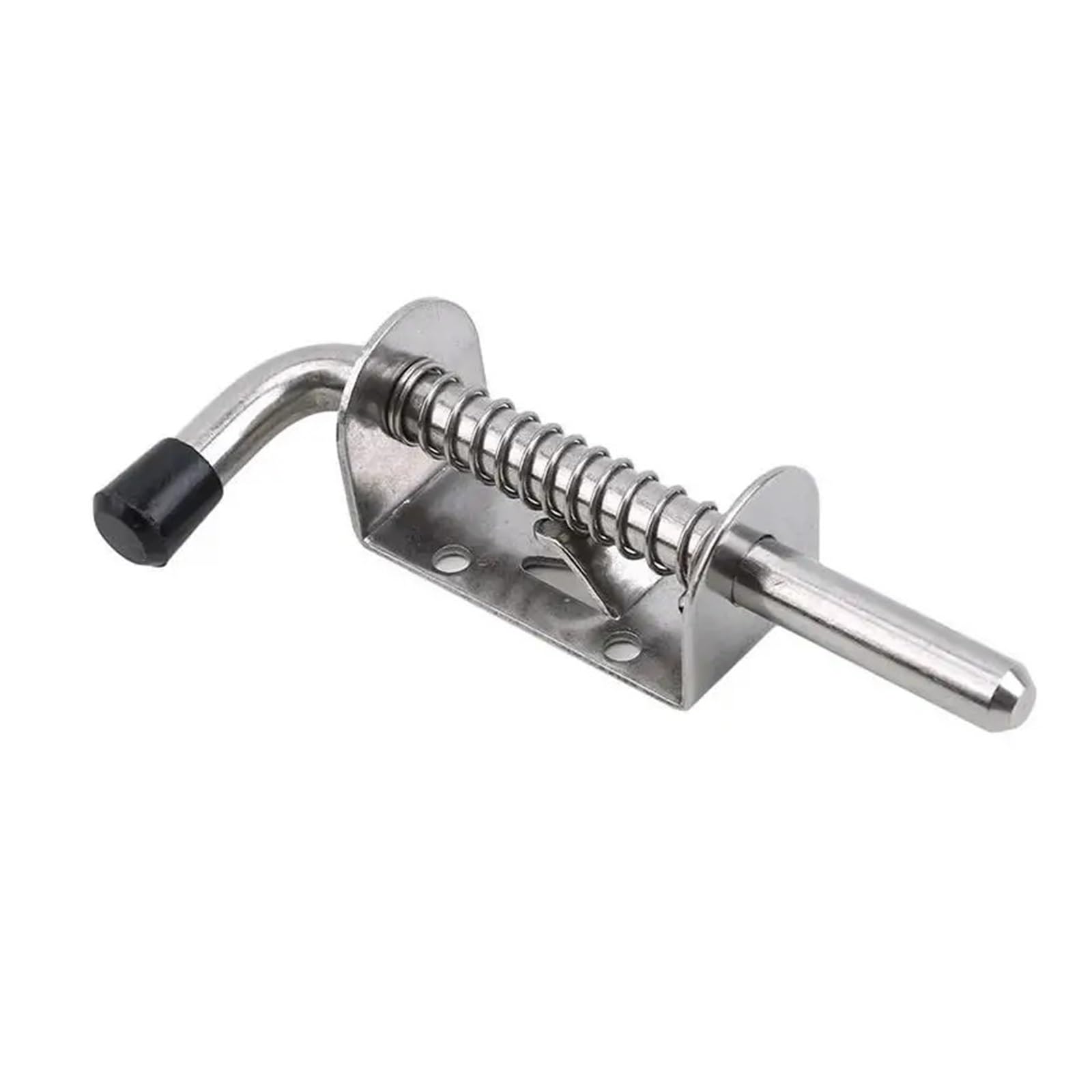 Ygmnqal Silver-1Pcs 1/2Pcs Garage Door Lock Latch Spring Stainless Steel Bolt Latches Security Barrel Cabinet Hinge Hardware(Silver-1Pcs)