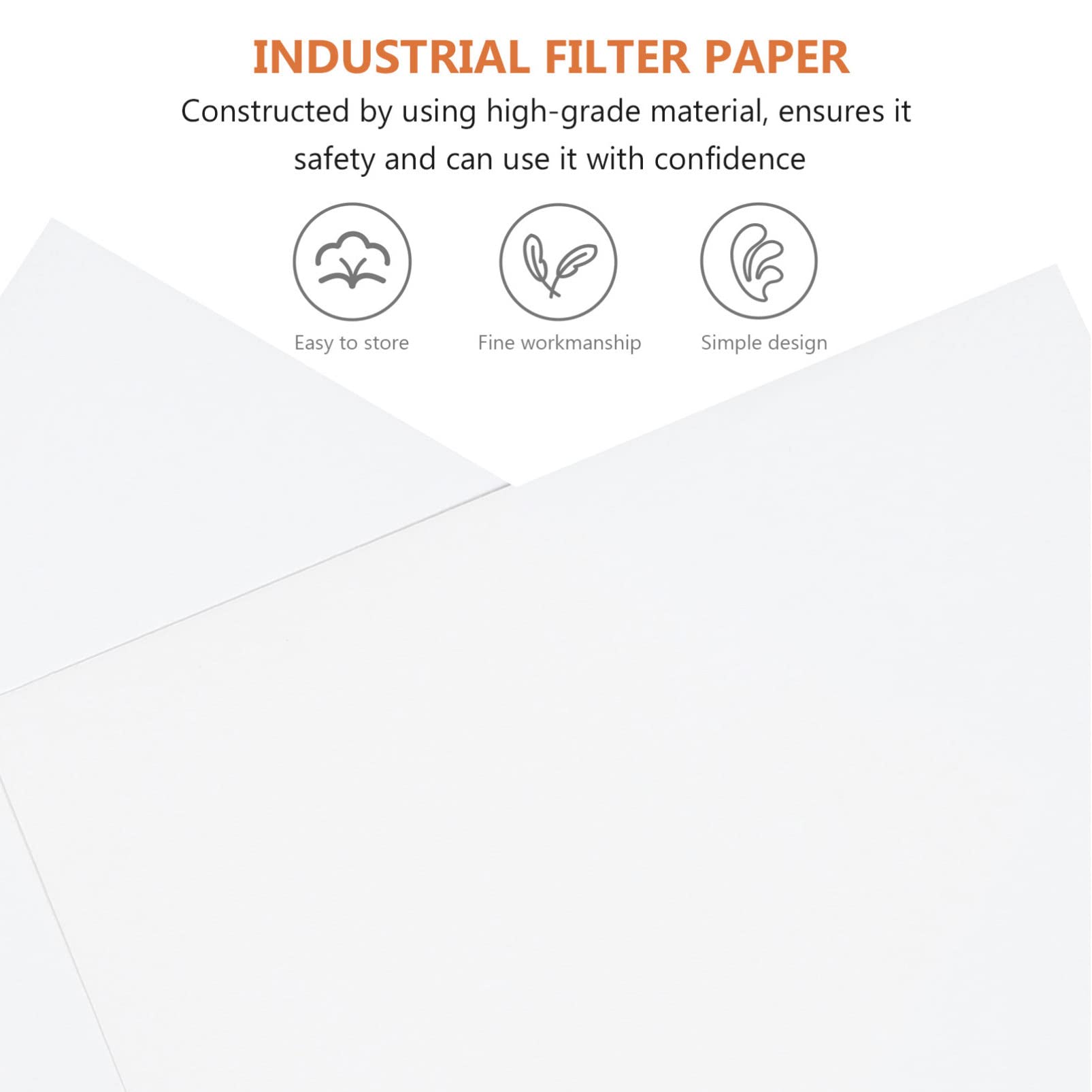 Mipcase Papier filtrant de qualité : 30 pièces papier filtre en cellulose carré papier absorbant l'eau papier filtre expérimental