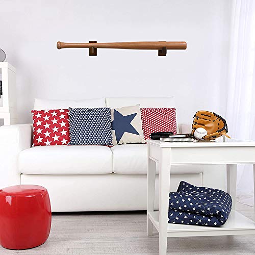 Bijun Baseball Bat Display Wall Mount, Baseball Bat Wall Mount Holder, Softball Bat Hanger Horizontal Organizer Wall Rack, Bat Souvenir Stand, Bat Storage Shelf (Olive Level) #TOP2