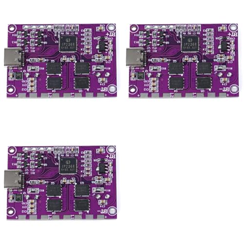 Module de charge IP2368 100W Type-C bidirectionnel pour batterie lithium 4S - Lot de 3 cartes