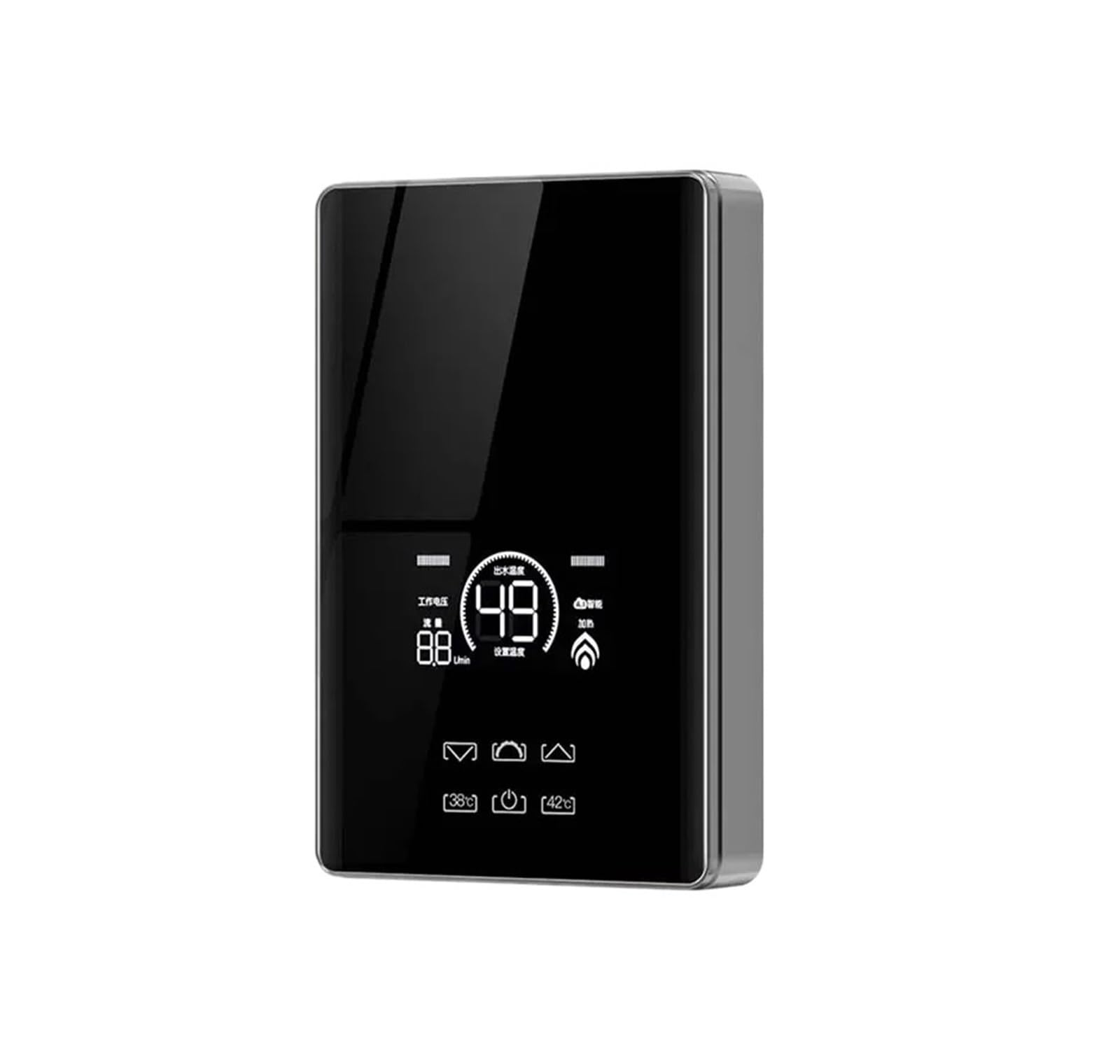 5500/7000W natychmiastowy podgrzewacz wody inteligentny elektryczny prysznic bezzbiornikowy natychmiastowy podgrzewacz wody termostat do kuchni łazienkowej Łatwy w użyciu(Black 7000W)