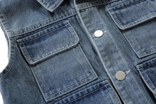 Boys Denim Vest Stylish Sleeveless Denim Jacket jean Waistcoat4