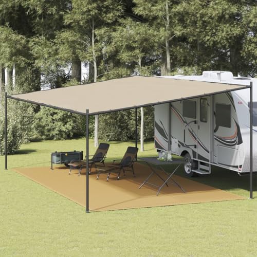 LAPOOH Alfombra para Tienda de campaña HDPE Arena 400x700 cm, Lona Suelo Camping, Suelo Camping Exterior, Toldo Camping, Esterillas Camping, Lonas para Toldos - 4002306