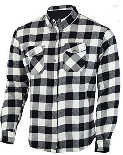 Bikers Gear UK Chemise Lumberjack Kevlar avec protections CE zip frontal et Poches