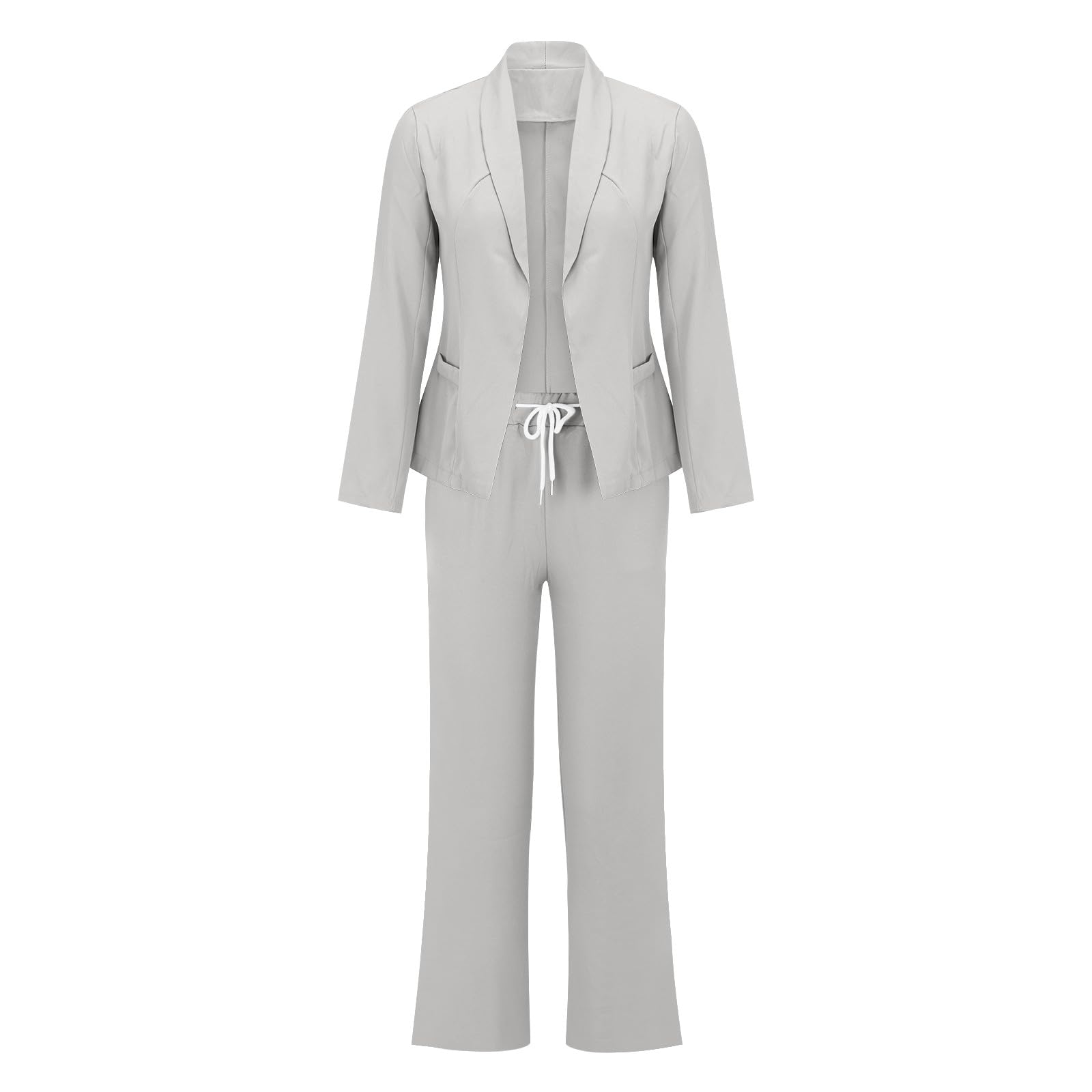Ensemble blazer pour femme - Pantalon baggy élégant et veste 2 pièces - Combinaison sportive et d'affaires - Combinaison de loisirs - Combinaison chaude - Pour l'extérieur - Survêtement de loisirs
