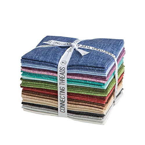 Connecting Threads Blender Collection Precut Cotton Quilting Fabric Bundle Fat Quarter (Chambray Tonals)