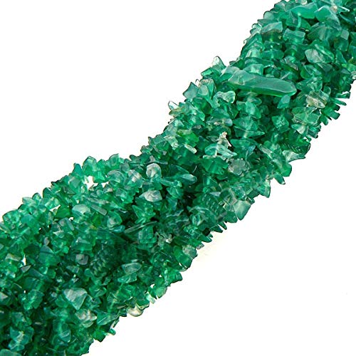 Onyx vert du Pakistan : éclats naturels de 33 pouces pour ateliers diy et bijoux bohèmes