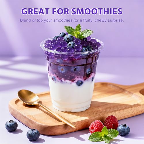 Image of Soeos Blueberry Popping Boba Pearls, 2.6 LB (1.2kg)