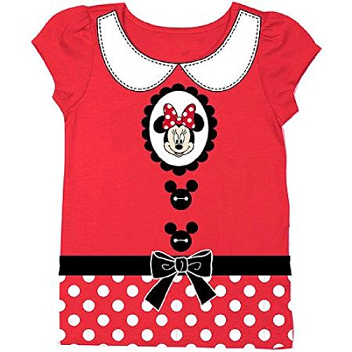 T-shirt déguisement Minnie Mouse Disney fille coton pour vêtement de carnaval
