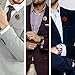 JLIKA Lapel Pins for Men Flower Pin Rose for Wedding Boutonniere Stick Boutineers (Set of 15 PINS) (Assorted Mix)