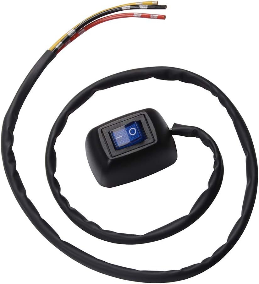 Quentacy Rocker Toggle Switch DC12V/10A 24V/5A SPST ON-OFF Wired LED Paste DIY Switch for Car Boat Marine Truck RV