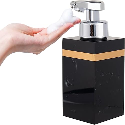 Dispensador de jabón automático, dispensador de jabón de espuma inteligente sin contacto, recargable por USB, 7.6 onzas 7.6 fl oz, dispensador de