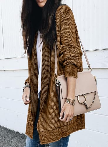 Image of Sidefeel Cardigan Sweaters for Women 2026 Fall Outfits | Soft Cozy Warm Cardigans, Checkered Long Sleeve Open Front, Chunky Knit Oversized Sweater Coats, Casual Office Wear