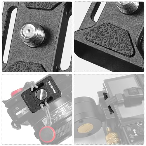 Placa Arca Swiss de 38 mm MINIFOCUS con tornillo de 1/4 para trípode estándar negro 4