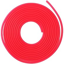 GLOGLOW 5m Silicone Aquarium Air Hose Fish Tank Oxygen Tube Flexible Durable with Multiple Colors for Fresh Fish Tank Red