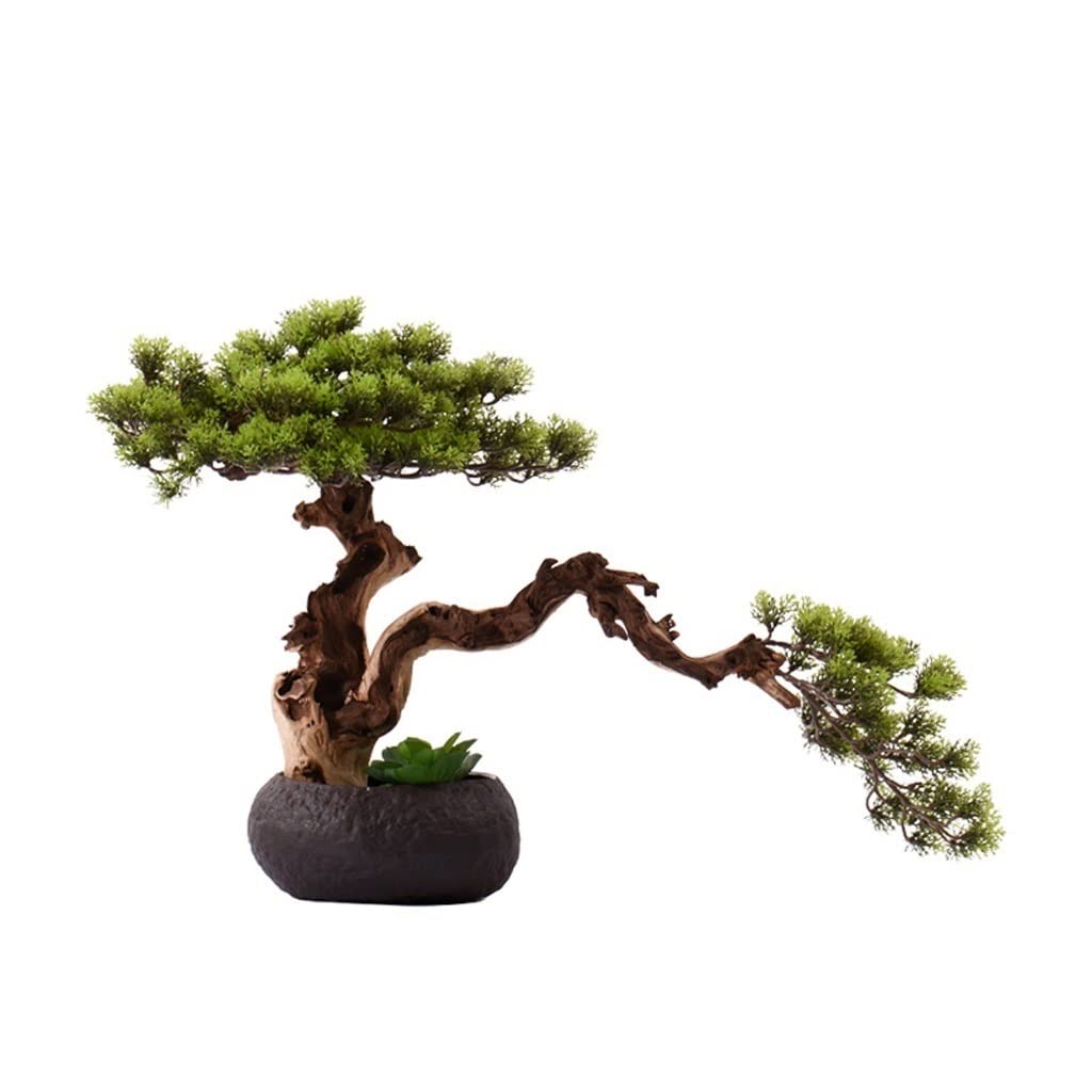GTHTUHFD Simulation Potted Plants Bonsai Tree Artificial Tree Fake Tree Plant Bonsai Artificial Bonzai Trees Indoor Ceramic Flower Pot