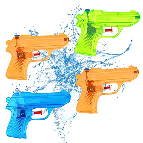 IWTBNOA Wasserpistole für Kinder, 4 Stück Wasserspritzpistolen, Wasserpistolen Klein, Mini Water Blaster, Pool Spielzeug...