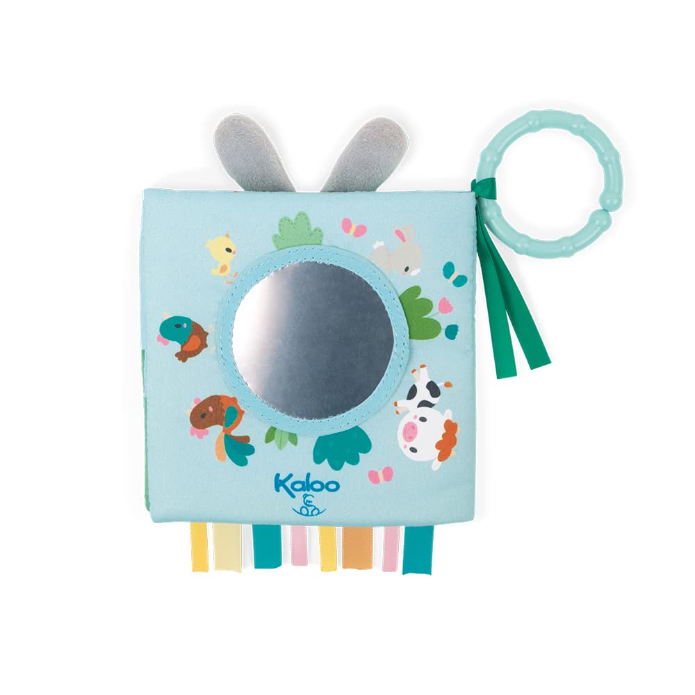 KALOO - Choo - Libro de Estímulo de Tela para Bebés - Choo en la Granja - Estimulación Sensorial - Material Muy Suave - 14 x 14 cm - Desde el Nacimiento, K971800