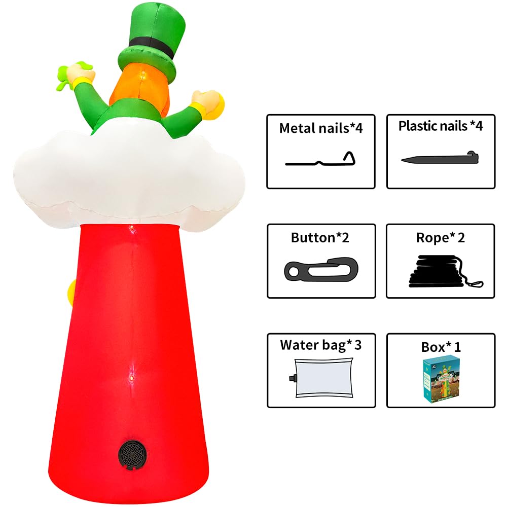 Snapklik.com : JUROSAICA 7FT St Patricks Day Inflatables Outdoor ...