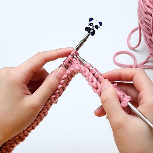 Miniatura 6 de 10 unidades de protectores de punto de aguja de tejer lindo panda agujas protectores de puntos de punto de tejer tapones para agujas de tejer