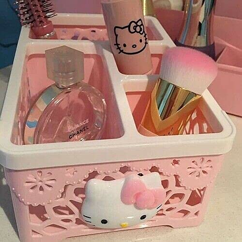 New Pink Cute Hello Kitty Storage Box Multi Purpose Storage Box Basket