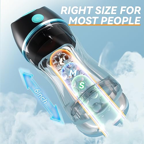 Image of AI Interactive Sucking Male Masturbators - 7 Vibration & Suction Hands Free Pocket Pussy Male Stroker with 3D Realistic Textured, Blowjob Toy Penis Pump Adult Male Sex Toys for Men Sex Machine
