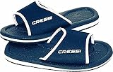 Cressi Lipari - Slipper für Strand und Schwimmbad - Erwachsene und Kinder,Mehrfarbig (Blau/Weiß), 37 EU