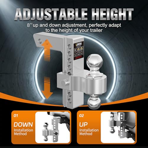 LWCH 8in Drop/Rise Hitch