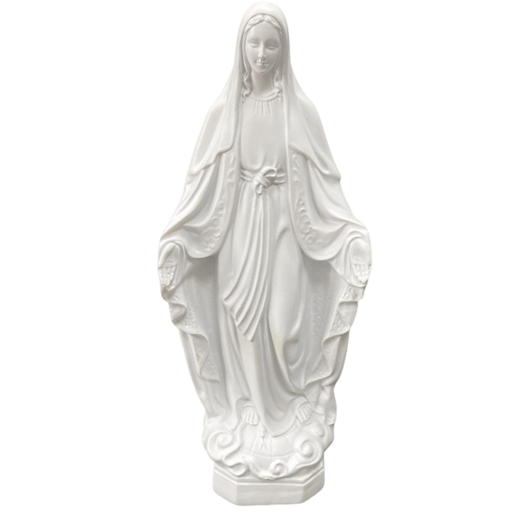 Hperu Virgin Mary Statue Lifelike Praying Mother Mary Statue Resin Standing, Symbol of Peace for Home, Suitable for Baptisms and Religious Holidays Home Hallway Decor, Style 2