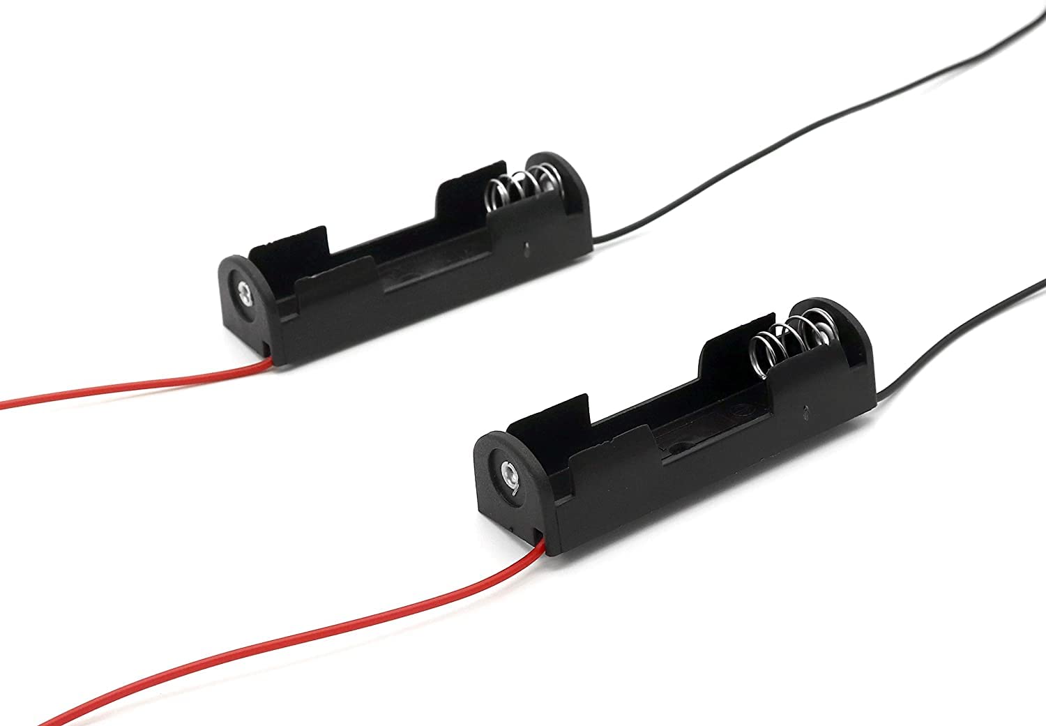 Electronic Spices 2Pcs Single Side 1.5v AA Battery Holder with Wire, Spring Clip Black Plastic 1AA (B09V5G7FV4) Amazon Price History, Amazon Price Tracker