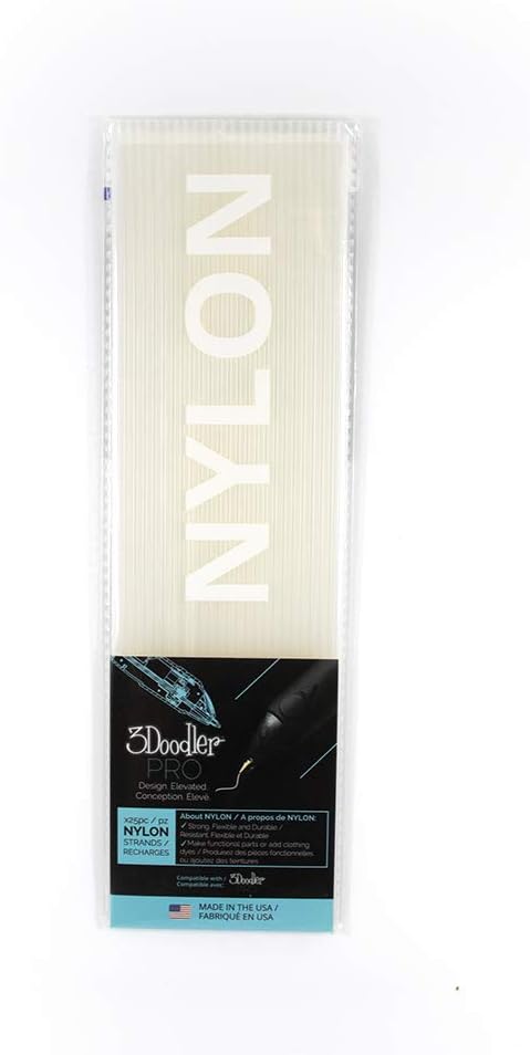 3Doodler PRO Nylon 3D Printing Pen Filament Refill Pack (x25 Strands of Plastic)