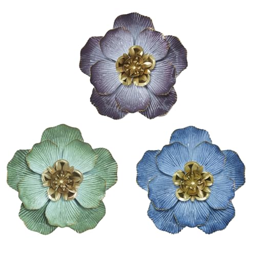 10 Inch Large Metal Flower Wall Art Multiple Layer Home