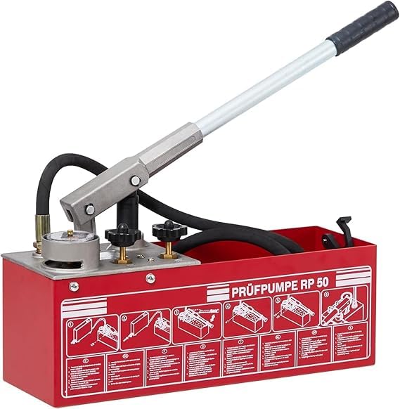 Hetkrishi Hand Pressure Test Pump, Hydraulic Pressure Test Pump, 60 Bar 860PSI 3 Gallon Tank, 45ML 1/2" BSP Hydrostatic Test Pump for Pipeline Pressure Container Irrigation Firemen-image-37