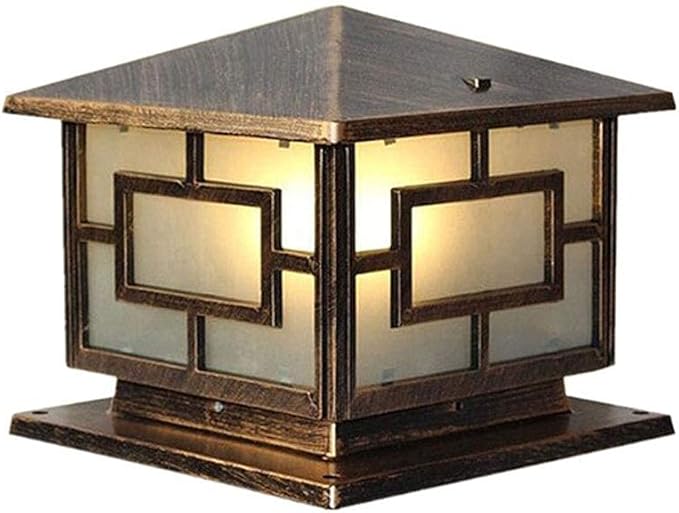 Generic AC Home Lamp Post Light Fixture Chinese Simplicity Courtyard Lights Waterproof And Dustproof Outdoor Light Lamp Villa Fence Outdoor Post Lantern Community Garden Energy Saving Lamp