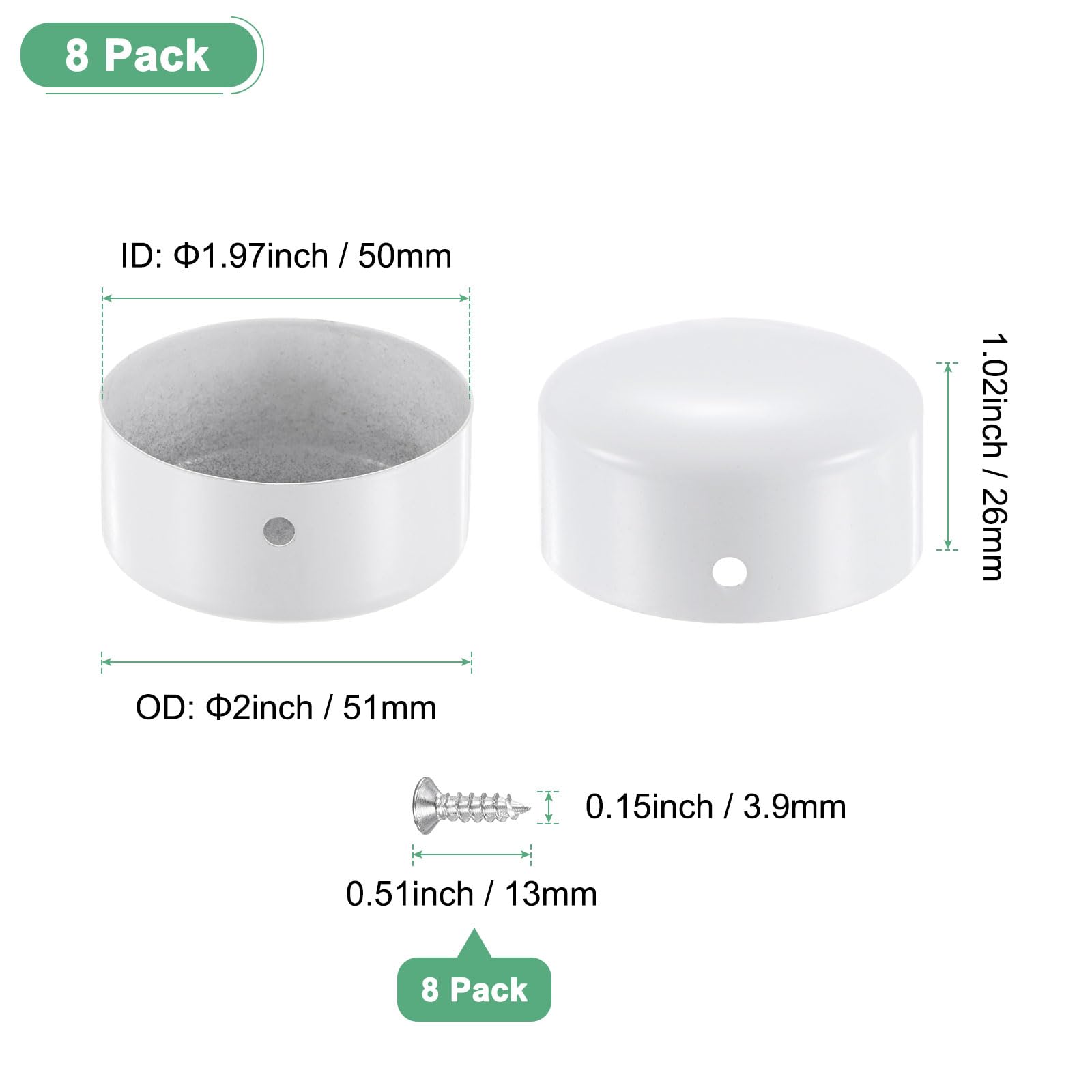 M METERXITY 8-Pack Handrail End Caps - Image 3