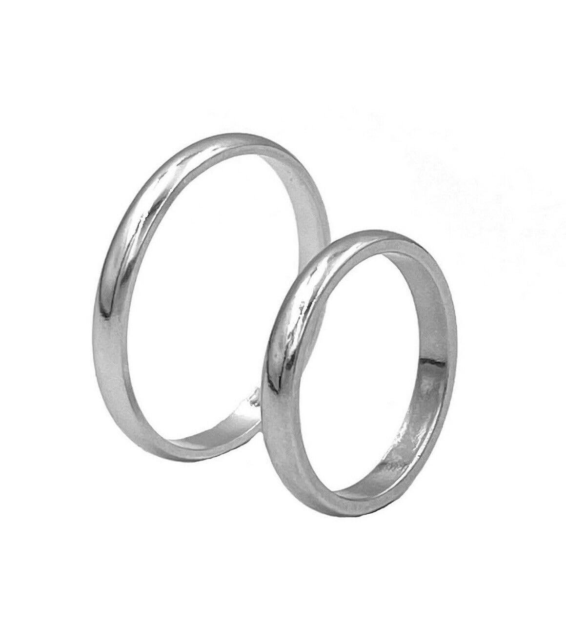 Coppia Fedine Argento 925 anelli uomo donna personalizzabili fidanzamento Amore INCISIONE OMAGGIO