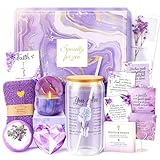 12PCS Christian Gifts For Women Faith - Inspirational Religious Birthday Gifts, Purple Spiritual Baptism Baskets For Mom, Grandma, Wife, Mothers, Friend, Sister,Catholic&Encouragement Birthday Gift