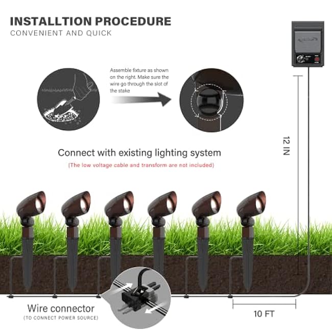 Malibu Equinox LED Low Voltage Floodlight 3 Watts Landscape Lights Outdoor Spotlight Waterproof Lighting for Driveway, Yard, Lawn, Flood, Garden, Outdoor Lighting 8409-1607-01