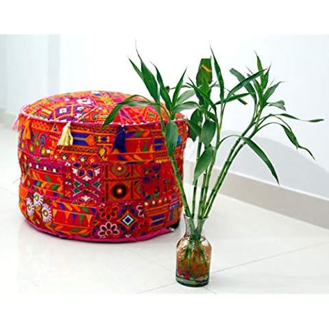 Trade Star Vintage Embroidered Pouffe Cover Cover