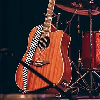 Sangle de guitare, sangle de guitare acoustique réglable en grille souple pour guitares basses, électriques et… - Les Beatles, Paul McCartney, John Lennon, RIngo Starr, George Harrison Sangle de guitare, sangle de guitare acoustique réglable en grille souple pour guitares basses, électriques et… – Image 6