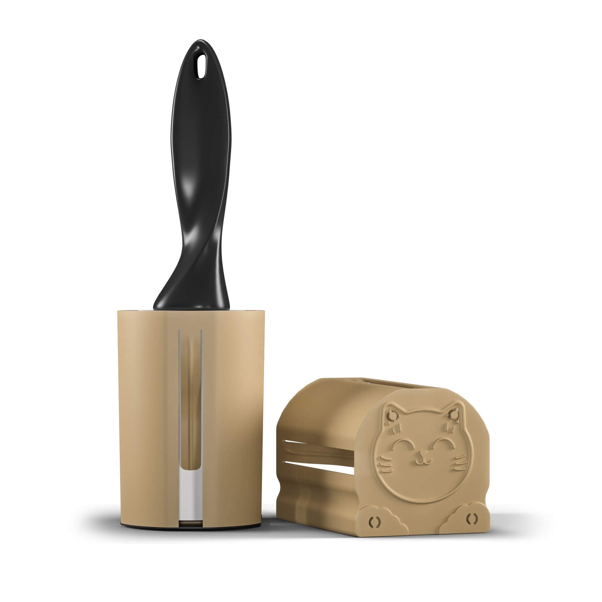 Fusselroller-Abdeckung – Rolle mit bis zu 6,9 cm Durchmesser für Scotch Brite, Evercare – Schutzhülle für extra klebrige Roller, 2 Stück, beige Katzenabdeckungen