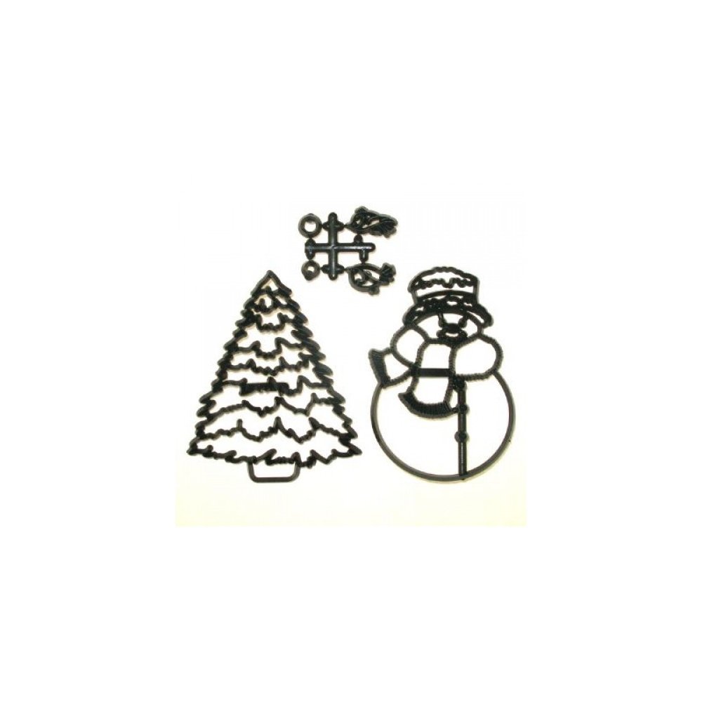 Patchwork Cutters Large Snowman & Christmas Tree Sugarcraft Cake Decorating