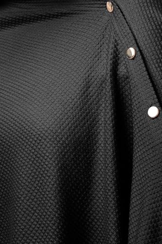 Image of Zelena Cotton Bamboo Blend Premium Nursing Cover for Breastfeeding | Breastfeeding Cover for Mothers | Feeding Shawl for Mother | Feeding Cloth | Breathable Nursing Covers (Black)